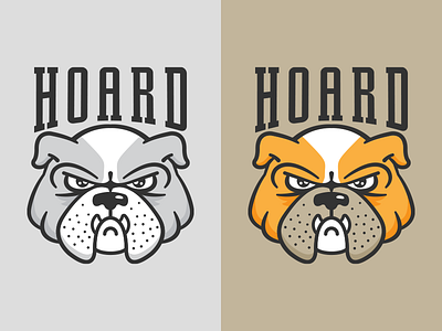 HOARD! branding bulldog dog graphic design illustration logo