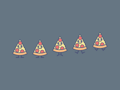 Jumping Sequence WIP food illustration jump pizza tomato wip