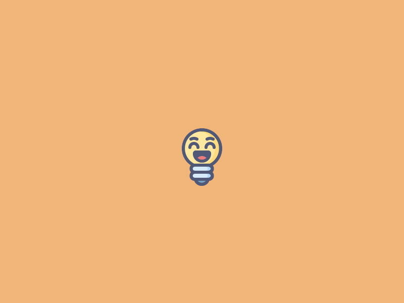 Happy Bulb! animation bulb gif illustration light loop