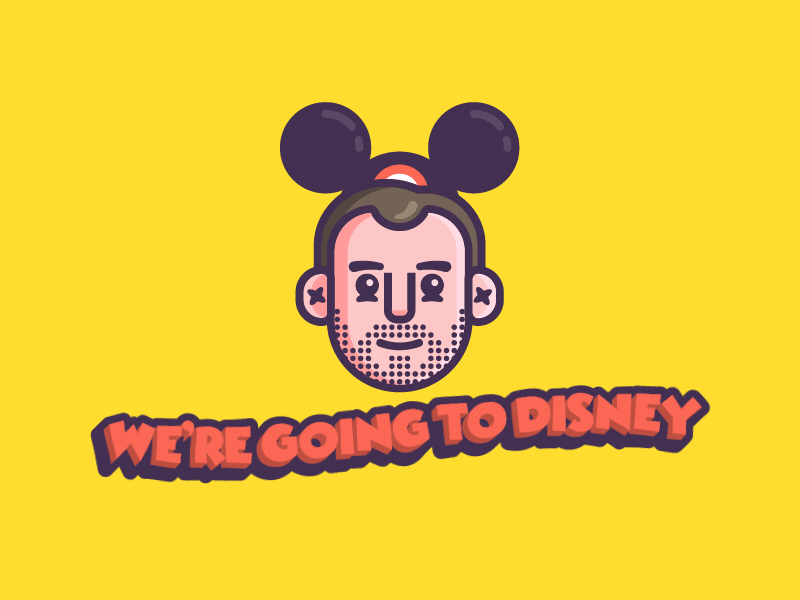 We're going to Disney! animated animation disney gif illustration loop mickey mouse