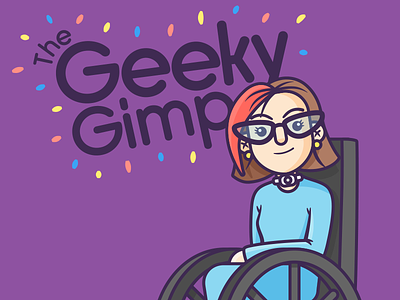 The Geeky Gimp! branding disabilities geek graphic design illustration logo wheelchair