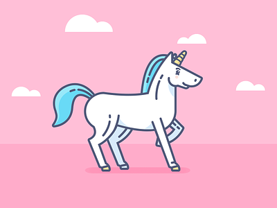 🦄.2 fantasy geek happy horse illustration unicorn