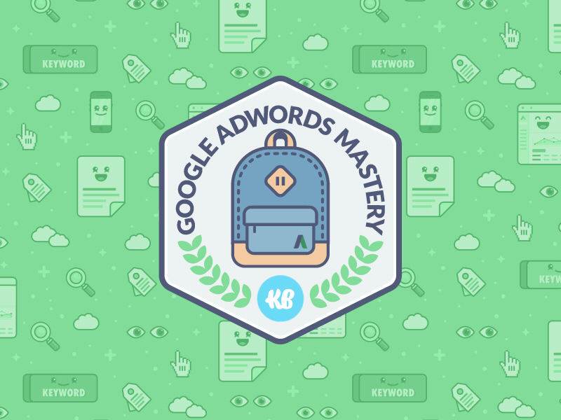 Google AdWords Mastery Badge! animation backpack badge gif google graphic design illustration pattern
