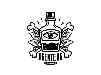 Agente 86 Old School Tee! agente 86 graphic design illustration merchandise old school punk ska tattoo