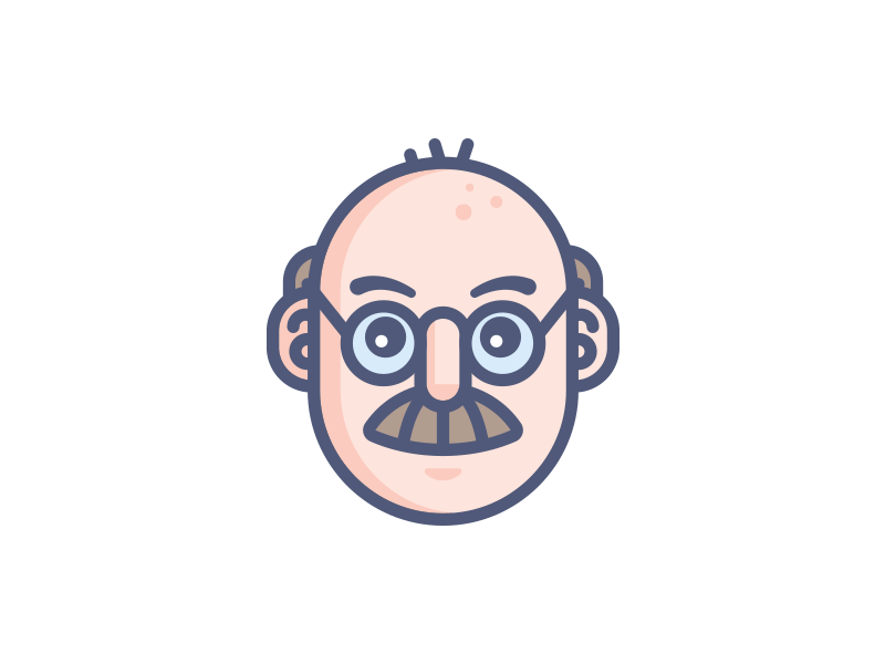 Tobias The Science Guy character design face expressions illustration man mustache scientist