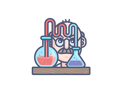 Science B*tch! beakers illustration. character design science scientist