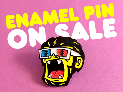 3D Monkey Enamel Pin 3d enamel lapel monkey pin punk ska