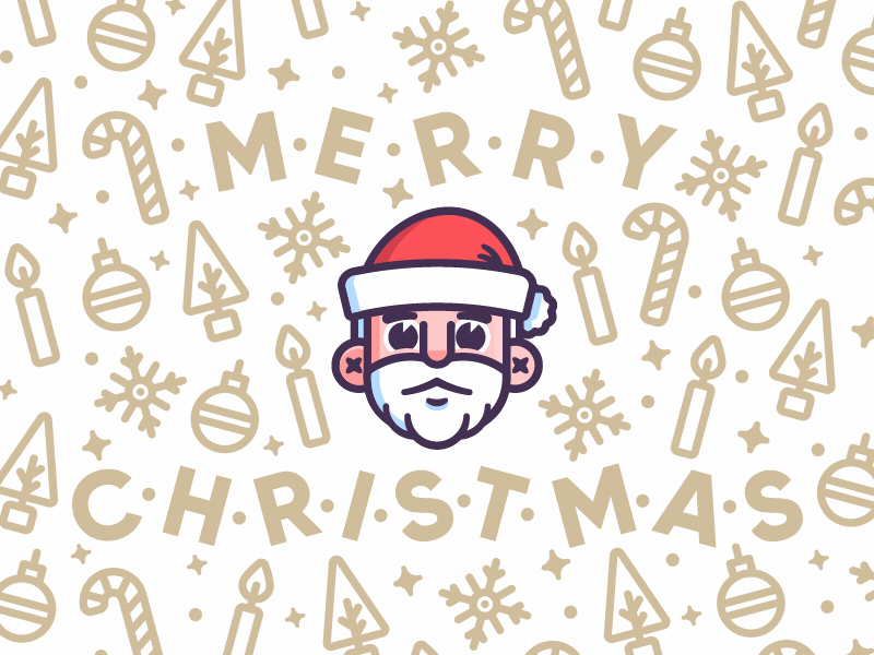 Merry Christmas 2017! animated animation avatar character design christmas gif holiday icons illustration pattern santa claus