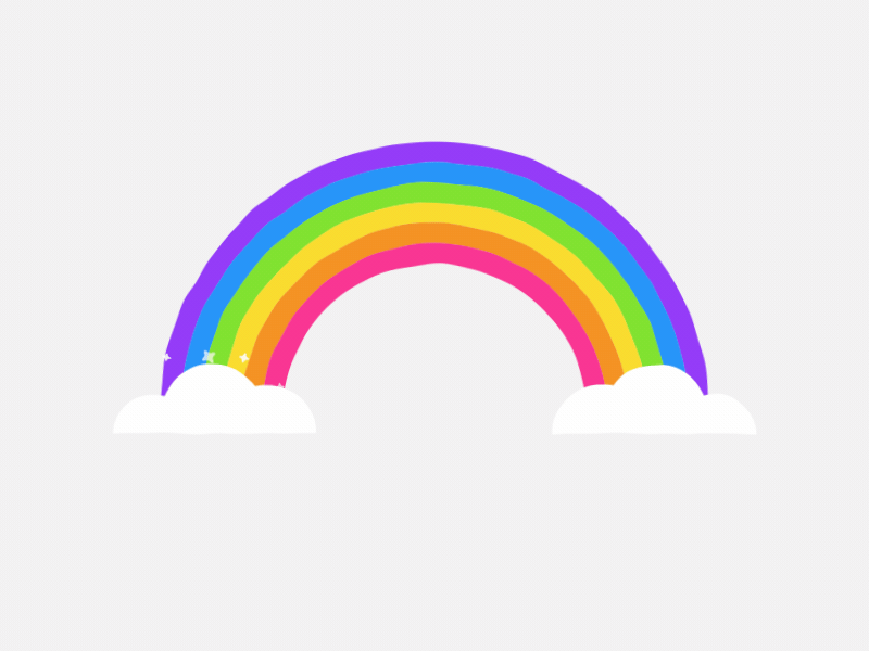 🌈 Rainbows Everywhere 🌈 animated animation cloud gif happy loop rainbow st patricks day