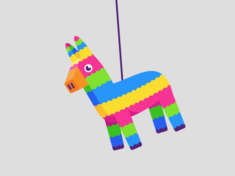 Piñata Time! animation cinco de mayo fiesta gif hispanic holiday illustration latin likes mexico pinata social media