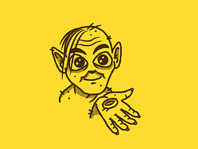 Inktober - Day 09 - Precious character design design gollum graphic design illustration lord of the rings lotr