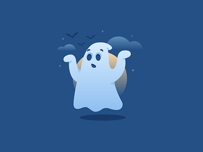 Boo 👻 design ghost graphic design halloween illustration scary