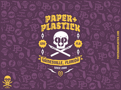 Paper+Plastick Label beer branding design graphic design icon illustration label packaging pattern punk ska vector