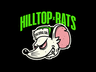 Hilltop Rats Tee animal apparel art character design illustration illustrator music punk t-shirt vector