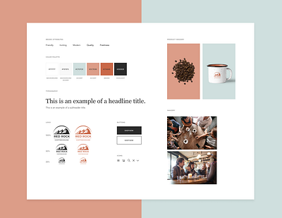 Coffee Shop Style Tile branding coffee coffee shop coffee shop logo color color palette design figma logo minimal modern mood mood board style tile ui ux design uxui