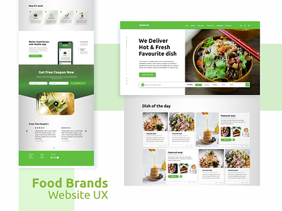 Food Brands UX clean color concept design food food and drink food delivery food shop foodies ux web wen design xd design