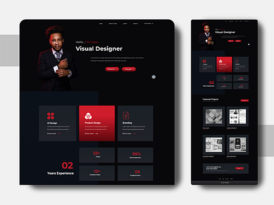 Visual Designer Portfolio Ui 2020 trend aplications branding clean color colors concept design figma figmadesign logo portfolio portfolio website ui website design