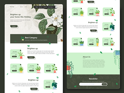 Tree Plant | Online Sale | Ecommerce 2020 trend app design clean color concept design illustration responsive treeecommerce treehouse treehouse2020 treeplant typography vector website design xd design