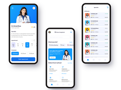 Doctor Appointment | Mobile App 2020 trend branding clean color concept design graphic design illustration logo ui uiux website design xd design