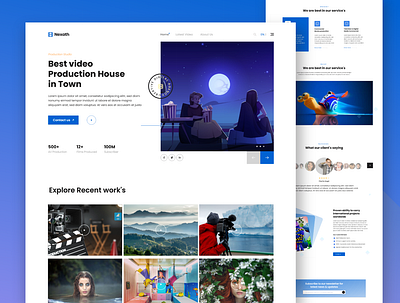 Production Agency | Production Studio 2021 branding clean color concept design illustration logo production website shooting house ui vector website design website uiux xd design