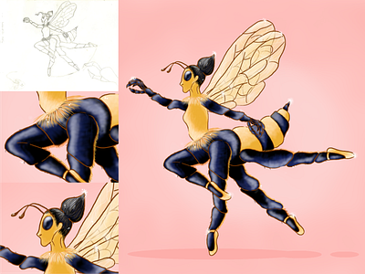 BEE QUEEN bee creative illustration ilustración