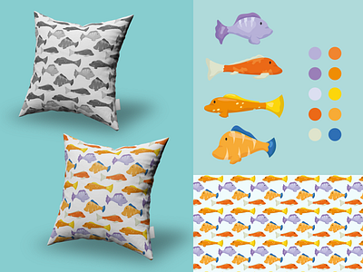 De Pesca! diseño logo design patterns pillow texture vector
