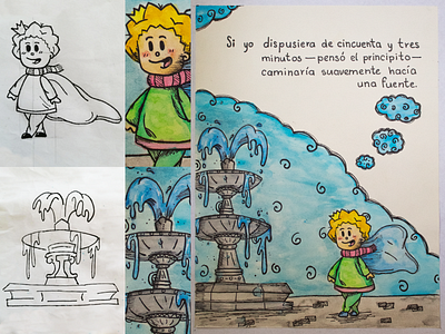 53 Minutos acuarela drawing paintings prince the little prince time