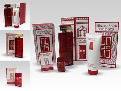 Propuesta: Red Door design layout package design packaging perfume red