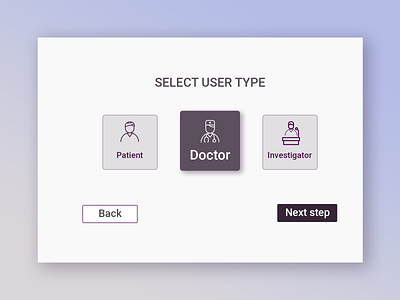 DailyUI 064 Select User Type 064 dailyui photoshop select user type