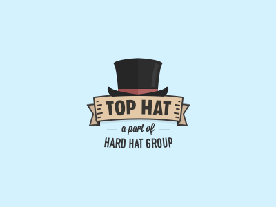 Top hat logo ribbon tophat