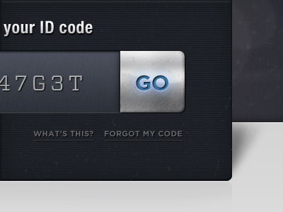 Go! button form glow metal password submit texture