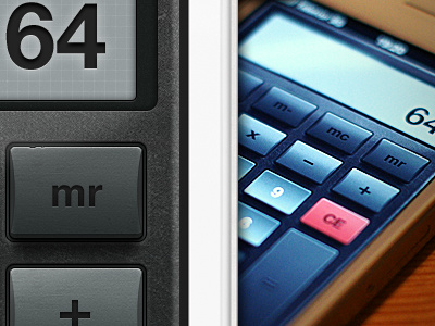 Calculator GUI calculator dark digits display glow grunge gui interface ios iphone numbers retina texture ui