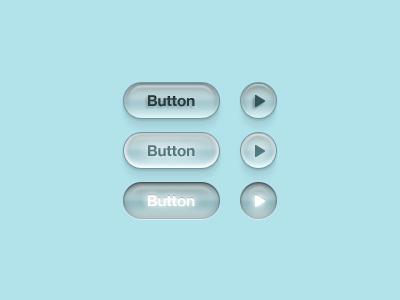 Plastic buttons on a blue bg