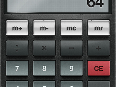 Calculator GUI 2 calculator dark digits display grunge gui interface ios iphone numbers plastic texture ui