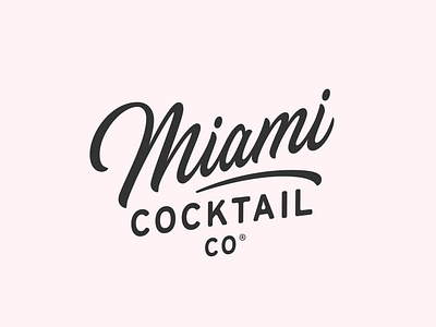 Miami Cocktail Co. design graphic design lettering logo typography vector