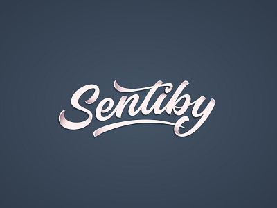 Sentiby design graphic design lettering logo vector