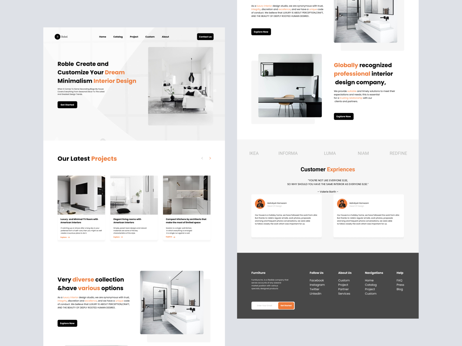 Interior Deaign Website by Mahdiyeh Ramezani on Dribbble