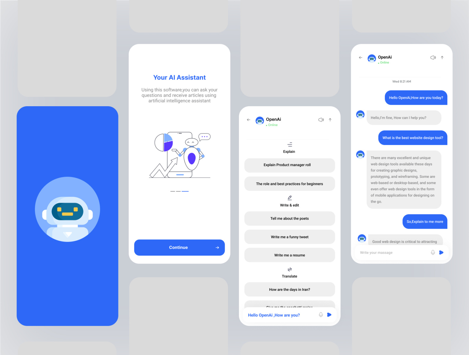 AI Assistant by Mahdiyeh Ramezani on Dribbble