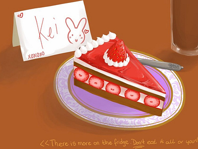 Strawberry cake for Kei