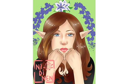 Elf girl anime girl animeart clip studio paint commission digitalart elf elves girl illustrator link nidinen semi realistic zelda