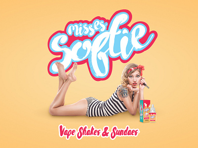 Misses Softie colorful ice cream model pin up girl vape vintage