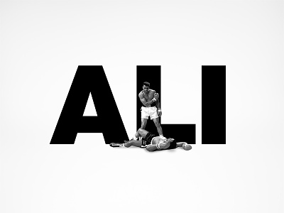 Ali ali icon legend muhammad ali rip tribute type typography