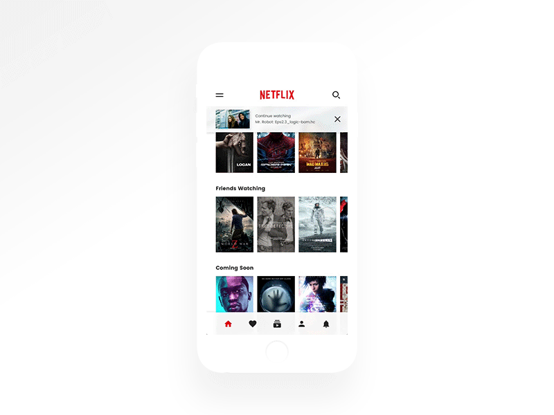 Netflix and Principle animation app gif minimal movies netflix principle principleformac prototype simple ui ux