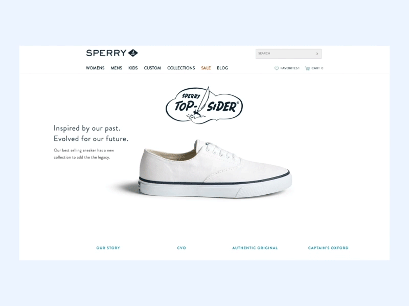 Sperry Cloud Collection animation collection fashion landing page new old shoes sneakers sperry web