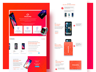 Meet Maz branding ecommerce landing page logo rebrand red shopping ui ux web