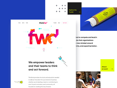 Thinkfwd Home branding conference education illustration landing page typography web