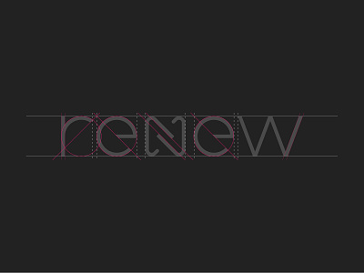 Renew Logo Grid branding custom type custom typography ecommerce hand lettering logo logo grid phone refurbished renew