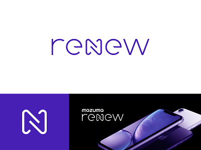 Renew Logo branding custom typography handlettering iphone iphone xr lettering logo typography