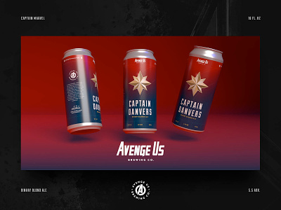 Cap Danvers Binary Blonde Ale 3d adobe dimension avengers avengersendgame beer beer branding branding captain marvel