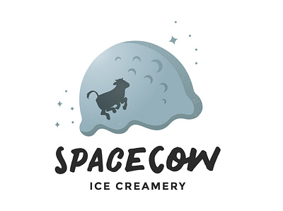SpaceCow Ice Creamery | Logo Design branding branding and identity design illustration logo texture vector